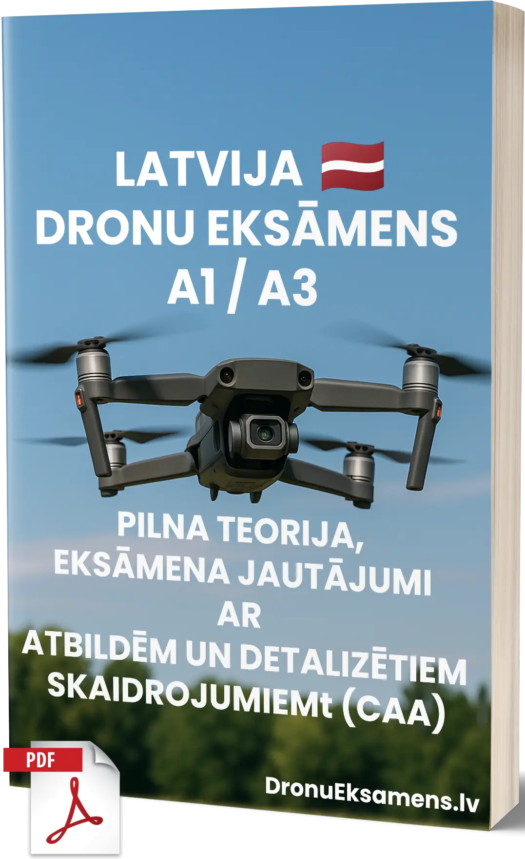 A1/A3 Dronu Eksāmens Latvijā – Pilna teorija, 500+ eksāmena tipa jautājumu ar atbildēm un detalizētiem skaidrojumiem - Image 1
