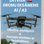 Pareizās atbildes A1/A3 dronu eksāmenam Latvijā – Oficiālie jautājumi un atbildes ar detalizētiem skaidrojumiem