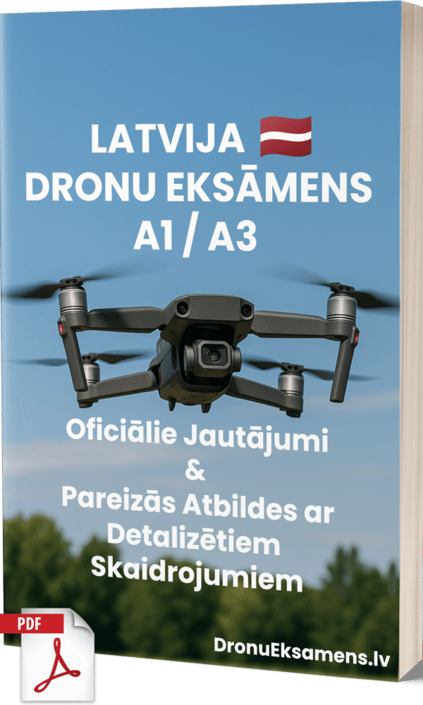 Pareizās atbildes A1/A3 dronu eksāmenam Latvijā – Oficiālie jautājumi un atbildes ar detalizētiem skaidrojumiem - Image 1