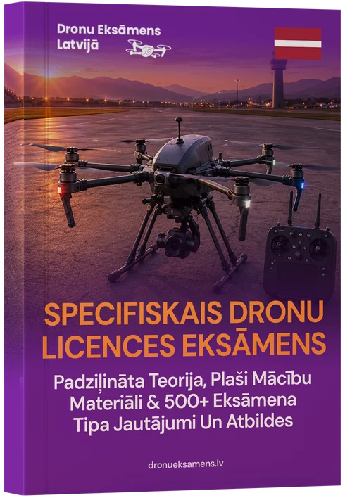 Īpašā (Specific) Kategorija Dronu Eksāmens Latvija – Eksperta Teorija, Plaši Mācību Materiāli & 400+ Eksāmena Stila Jautājumu un Atbilžu